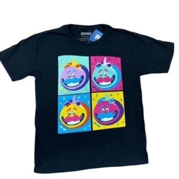 Fortnite Shirts Tomatohead Leader Grid Graphic Video Game Fan Size 2X (18) Boys - Picture 1 of 7